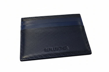 NAVY LEATHER CARD HOLDER