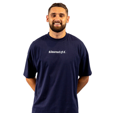NAVY OLDE FONT GRAPHIC TEE