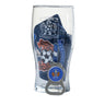 PINT GLASS, SOCK AND OPENER SET 