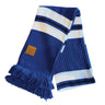RIBBED SCARF WITH LEATHER BADGE DETAIL