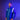 Man wearing a blue tracksuit with a logo on a purple background