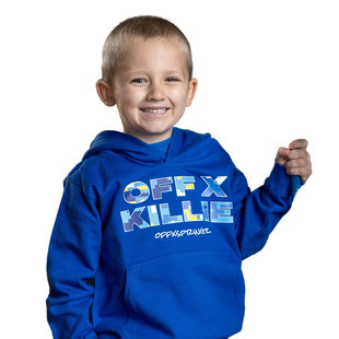 View the OFFXKILLIE KIDS ROYAL CAMO HOODIE online at Kilmarnock Football Club