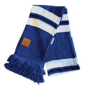 View the RIBBED SCARF WITH LEATHER BADGE DETAIL online at Kilmarnock Football Club